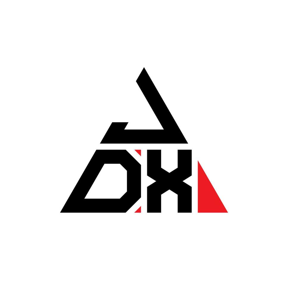 Jdx-Dreieck-Buchstaben-Logo-Design mit Dreiecksform. Jdx-Dreieck-Logo-Design-Monogramm. jdx-Dreieck-Vektor-Logo-Vorlage mit roter Farbe. jdx dreieckiges Logo einfaches, elegantes und luxuriöses Logo. vektor