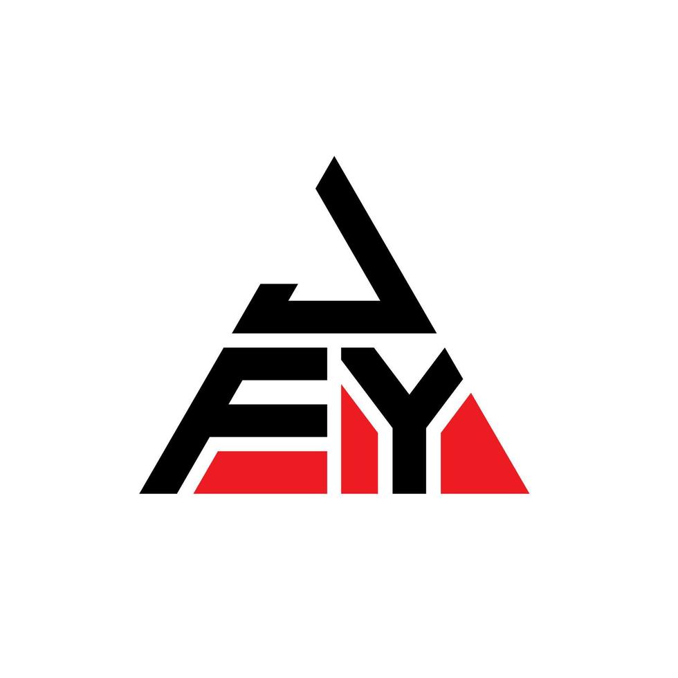 jfy triangel bokstavslogotypdesign med triangelform. jfy triangel logo design monogram. jfy triangel vektor logotyp mall med röd färg. jfy triangulär logotyp enkel, elegant och lyxig logotyp.