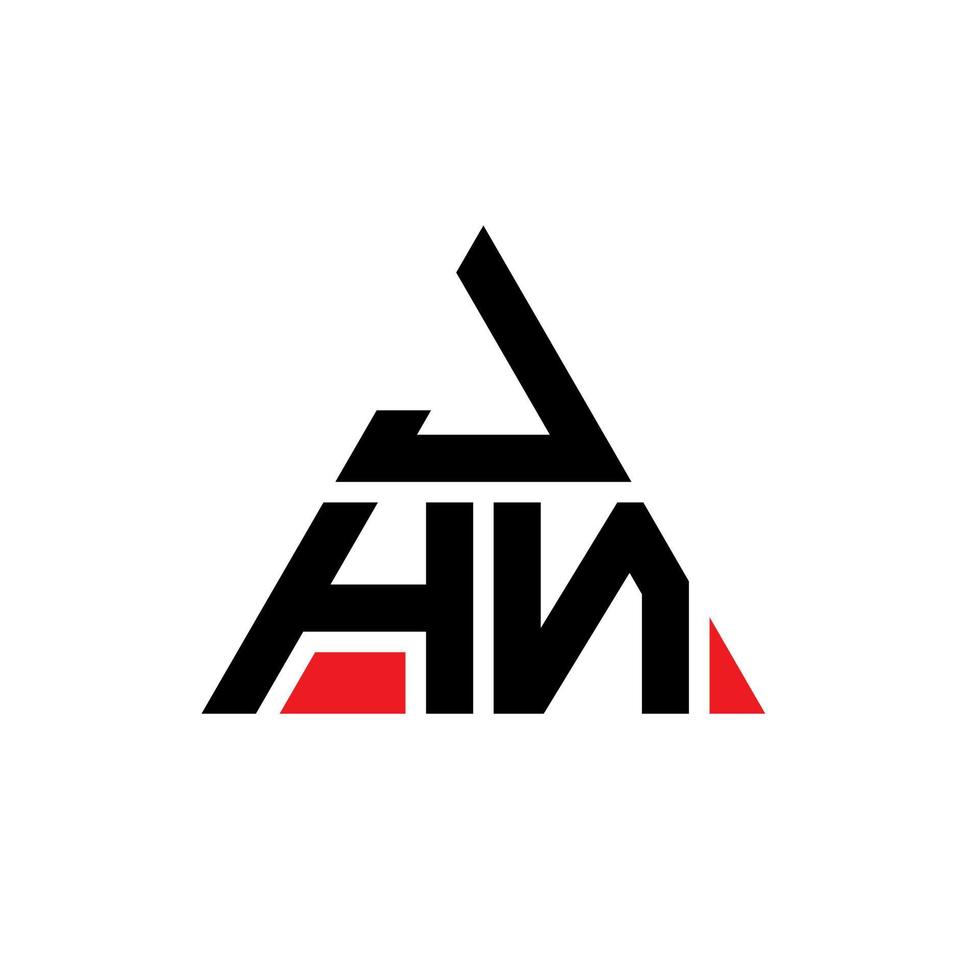 jhn Dreiecksbuchstaben-Logo-Design mit Dreiecksform. Jhn-Dreieck-Logo-Design-Monogramm. Jhn-Dreieck-Vektor-Logo-Vorlage mit roter Farbe. jhn dreieckiges logo einfaches, elegantes und luxuriöses logo. vektor