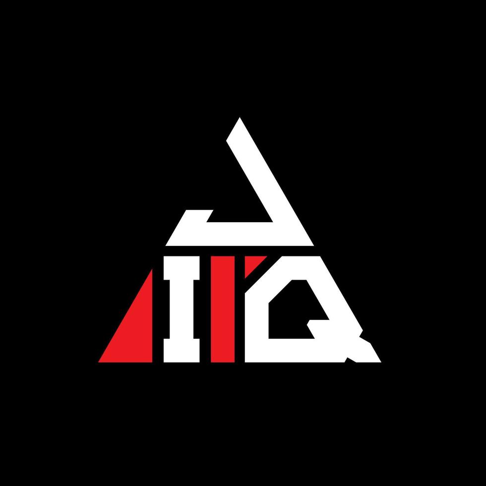 jiq-Dreieck-Buchstaben-Logo-Design mit Dreiecksform. Jiq-Dreieck-Logo-Design-Monogramm. Jiq-Dreieck-Vektor-Logo-Vorlage mit roter Farbe. Jiq dreieckiges Logo einfaches, elegantes und luxuriöses Logo. vektor