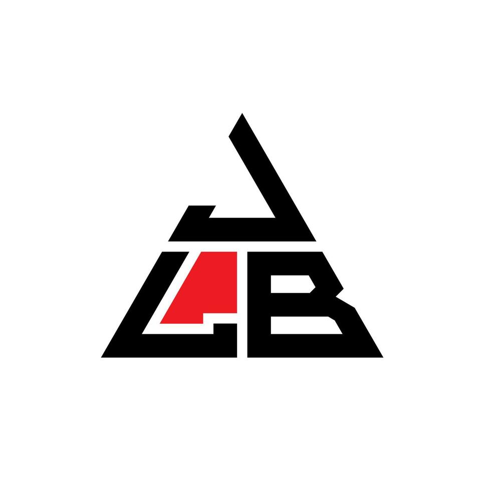 jlb triangel bokstavslogotypdesign med triangelform. jlb triangel logotyp design monogram. jlb triangel vektor logotyp mall med röd färg. jlb triangulär logotyp enkel, elegant och lyxig logotyp.