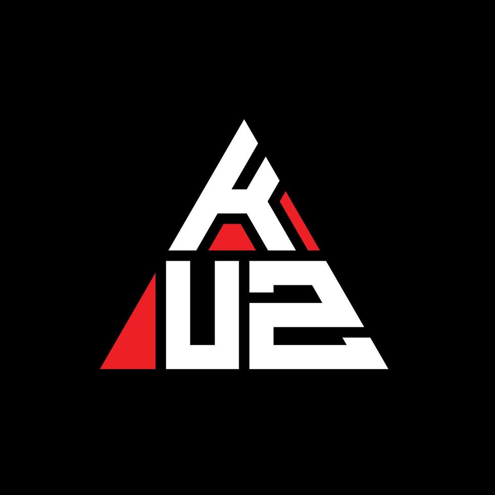 Kuz-Dreieck-Buchstaben-Logo-Design mit Dreiecksform. Kuz-Dreieck-Logo-Design-Monogramm. Kuz-Dreieck-Vektor-Logo-Vorlage mit roter Farbe. Kuz dreieckiges Logo einfaches, elegantes und luxuriöses Logo. vektor