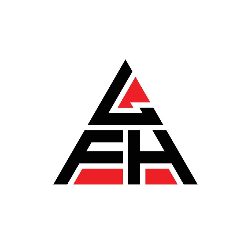 lfh-Dreieck-Buchstaben-Logo-Design mit Dreiecksform. lfh-Dreieck-Logo-Design-Monogramm. lfh-Dreieck-Vektor-Logo-Vorlage mit roter Farbe. lfh dreieckiges Logo einfaches, elegantes und luxuriöses Logo. vektor