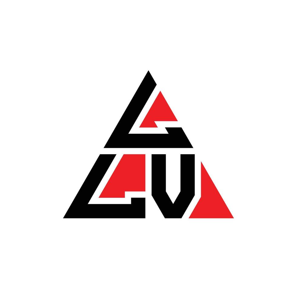 llv-Dreieck-Buchstaben-Logo-Design mit Dreiecksform. llv-Dreieck-Logo-Design-Monogramm. llv-Dreieck-Vektor-Logo-Vorlage mit roter Farbe. llv dreieckiges logo einfaches, elegantes und luxuriöses logo. vektor