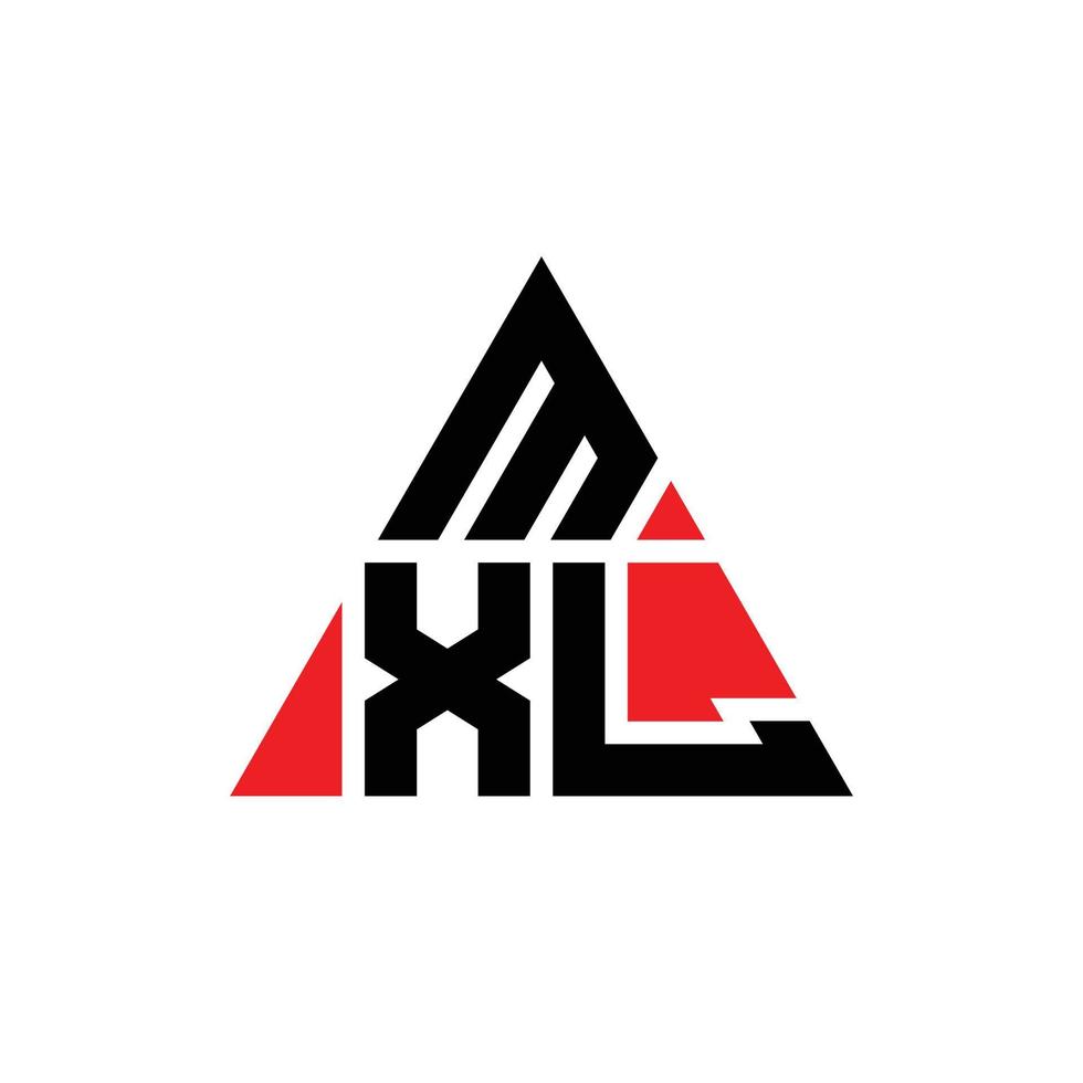Mxl-Dreieck-Buchstaben-Logo-Design mit Dreiecksform. Mxl-Dreieck-Logo-Design-Monogramm. Mxl-Dreieck-Vektor-Logo-Vorlage mit roter Farbe. mxl dreieckiges Logo einfaches, elegantes und luxuriöses Logo. vektor