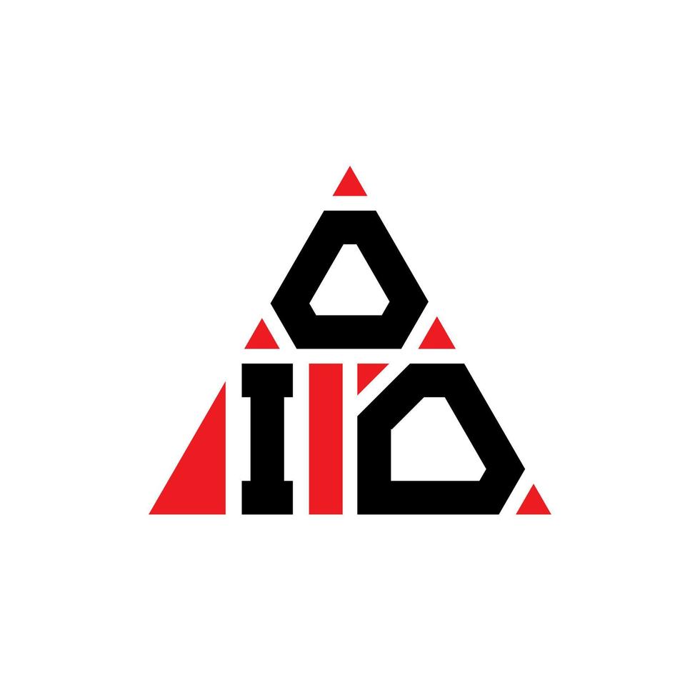 oio-Dreieck-Buchstaben-Logo-Design mit Dreiecksform. Oio-Dreieck-Logo-Design-Monogramm. Oio-Dreieck-Vektor-Logo-Vorlage mit roter Farbe. oio dreieckiges Logo einfaches, elegantes und luxuriöses Logo. vektor