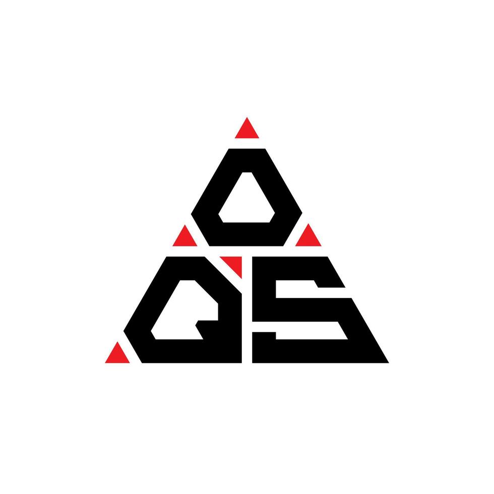 oqs Dreiecksbuchstaben-Logo-Design mit Dreiecksform. Oqs-Dreieck-Logo-Design-Monogramm. oqs-Dreieck-Vektor-Logo-Vorlage mit roter Farbe. oqs dreieckiges Logo einfaches, elegantes und luxuriöses Logo. vektor