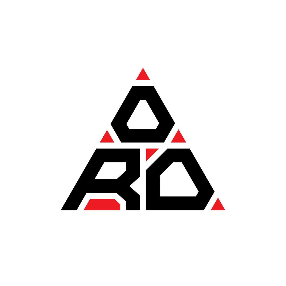 oro triangel bokstavslogotypdesign med triangelform. oro triangel logotyp design monogram. oro triangel vektor logotyp mall med röd färg. oro trekantig logotyp enkel, elegant och lyxig logotyp.