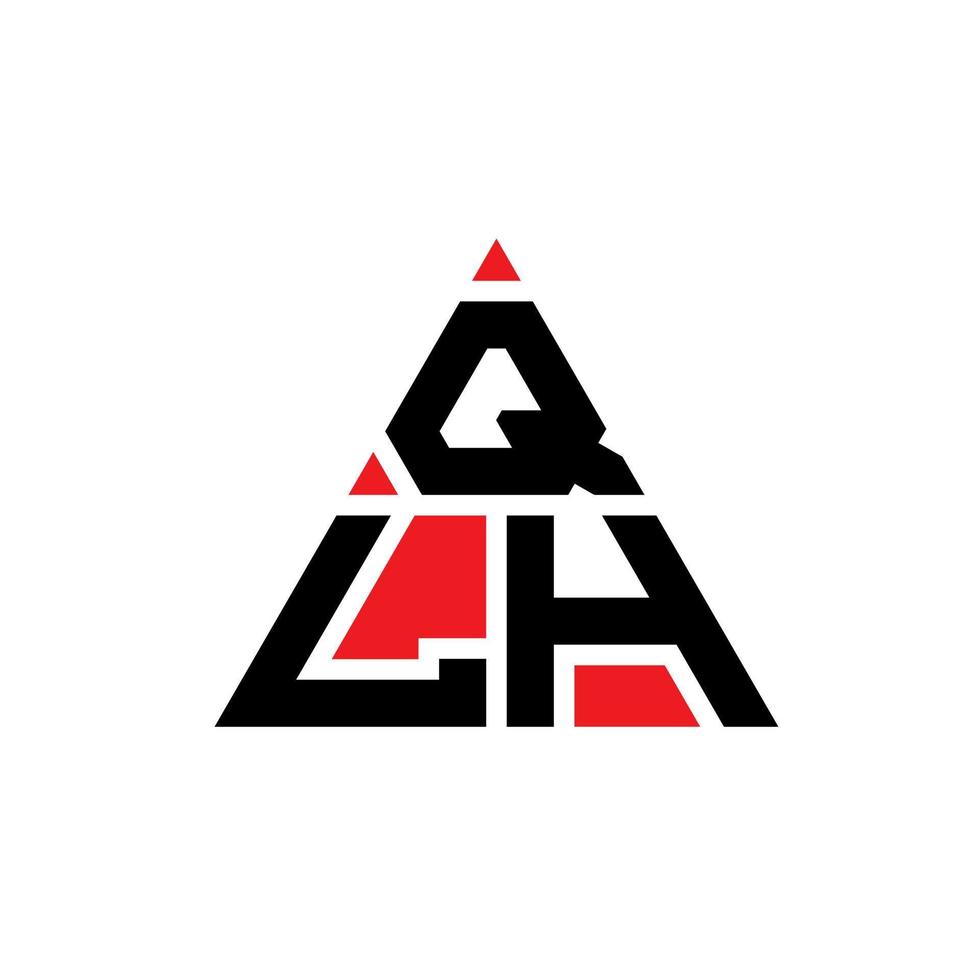 qlh Dreiecksbuchstaben-Logo-Design mit Dreiecksform. qlh-Dreieck-Logo-Design-Monogramm. qlh-Dreieck-Vektor-Logo-Vorlage mit roter Farbe. qlh dreieckiges Logo einfaches, elegantes und luxuriöses Logo. vektor
