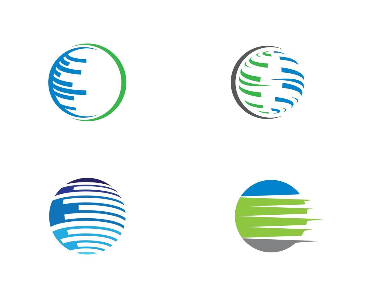 Wire World Logo Template Set vektor