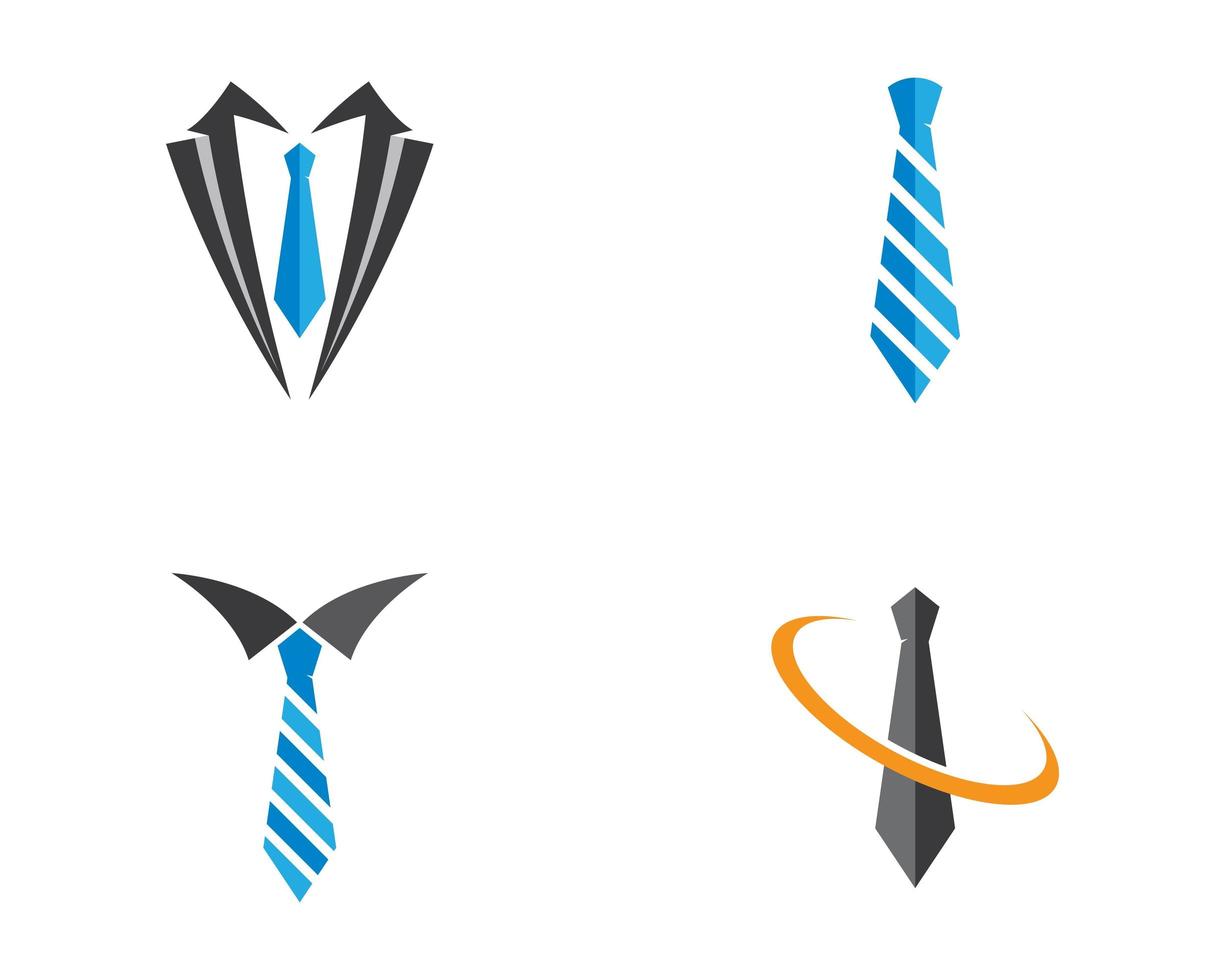 Krawatten-Symbol Logo gesetzt vektor