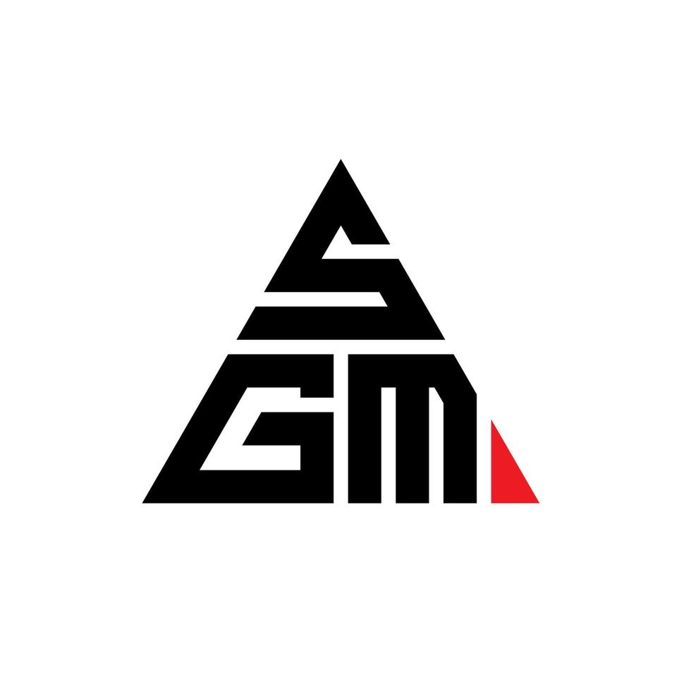 SGM-Dreieck-Buchstaben-Logo-Design mit Dreiecksform. SGM-Dreieck-Logo-Design-Monogramm. SGM-Dreieck-Vektor-Logo-Vorlage mit roter Farbe. sgm dreieckiges Logo einfaches, elegantes und luxuriöses Logo. vektor