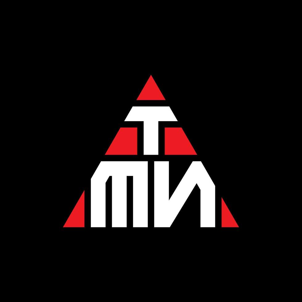 tmn Dreiecksbuchstaben-Logo-Design mit Dreiecksform. TMN-Dreieck-Logo-Design-Monogramm. tmn-Dreieck-Vektor-Logo-Vorlage mit roter Farbe. tmn dreieckiges Logo einfaches, elegantes und luxuriöses Logo. vektor