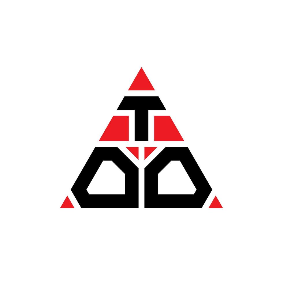 zu Dreiecksbuchstaben-Logo-Design mit Dreiecksform. zu dreieckiges Logo-Design-Monogramm. Auch Dreieck-Vektor-Logo-Vorlage mit roter Farbe. zu dreieckiges Logo einfaches, elegantes und luxuriöses Logo. vektor