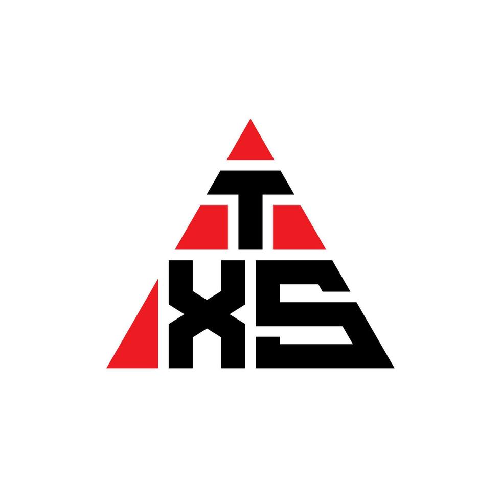 txs Dreiecksbuchstaben-Logo-Design mit Dreiecksform. txs-Dreieck-Logo-Design-Monogramm. txs-Dreieck-Vektor-Logo-Vorlage mit roter Farbe. txs dreieckiges Logo einfaches, elegantes und luxuriöses Logo. vektor