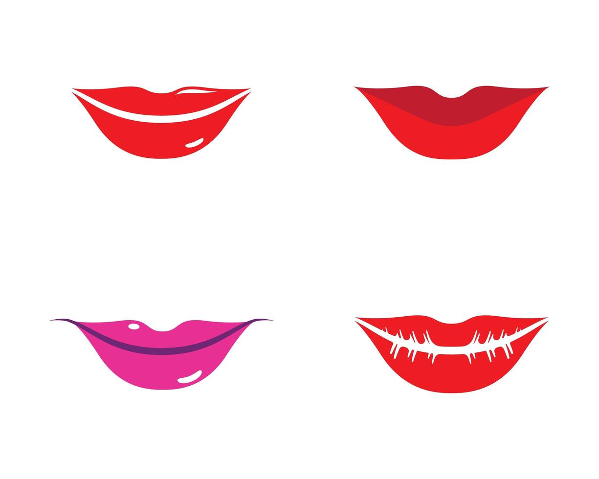Lippen Icon Set vektor