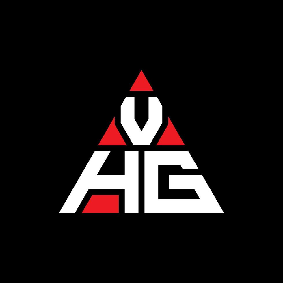 Vhg-Dreieck-Buchstaben-Logo-Design mit Dreiecksform. Vhg-Dreieck-Logo-Design-Monogramm. Vhg-Dreieck-Vektor-Logo-Vorlage mit roter Farbe. vhg dreieckiges Logo einfaches, elegantes und luxuriöses Logo. vektor