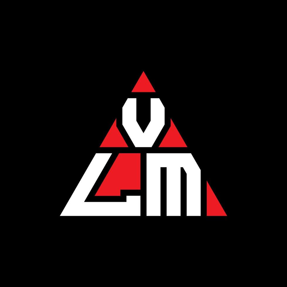VLM-Dreieck-Buchstaben-Logo-Design mit Dreiecksform. vlm-Dreieck-Logo-Design-Monogramm. vlm-Dreieck-Vektor-Logo-Vorlage mit roter Farbe. vlm dreieckiges Logo einfaches, elegantes und luxuriöses Logo. vektor