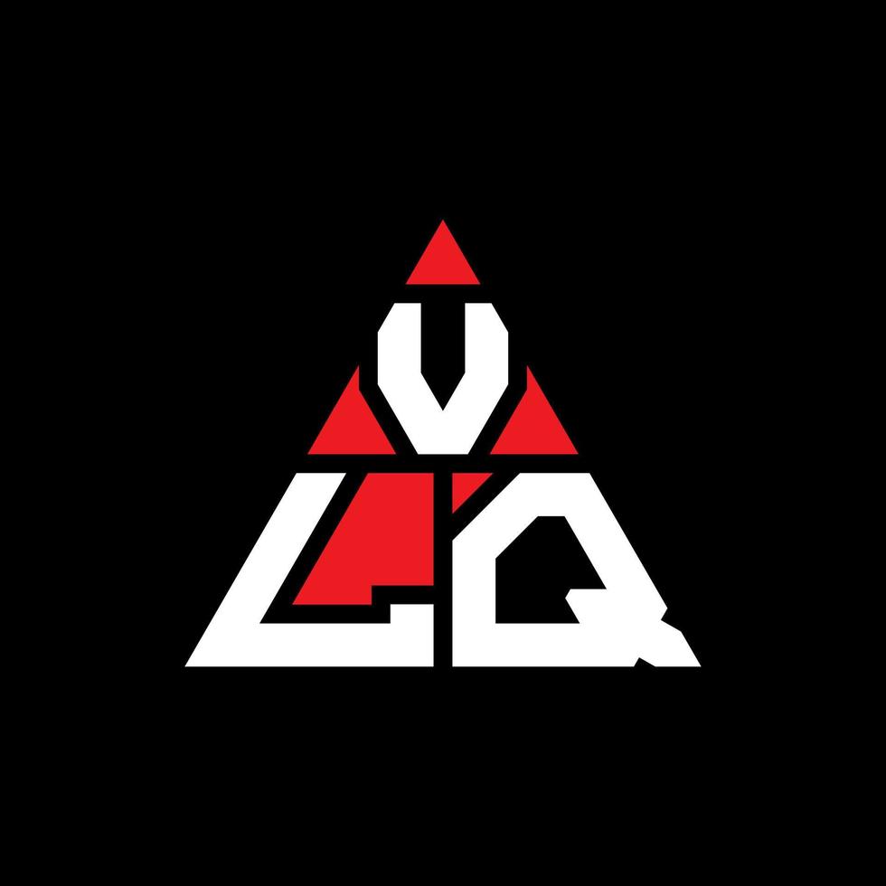 vlq triangel bokstavslogotypdesign med triangelform. vlq triangel logotyp design monogram. vlq triangel vektor logotyp mall med röd färg. vlq triangulär logotyp enkel, elegant och lyxig logotyp.