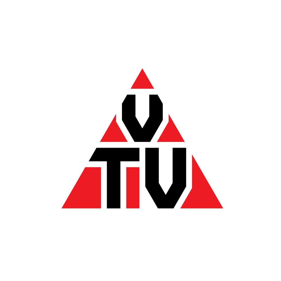 VTV-Dreieck-Buchstaben-Logo-Design mit Dreiecksform. Vtv-Dreieck-Logo-Design-Monogramm. VTV-Dreieck-Vektor-Logo-Vorlage mit roter Farbe. vtv dreieckiges Logo einfaches, elegantes und luxuriöses Logo. vektor