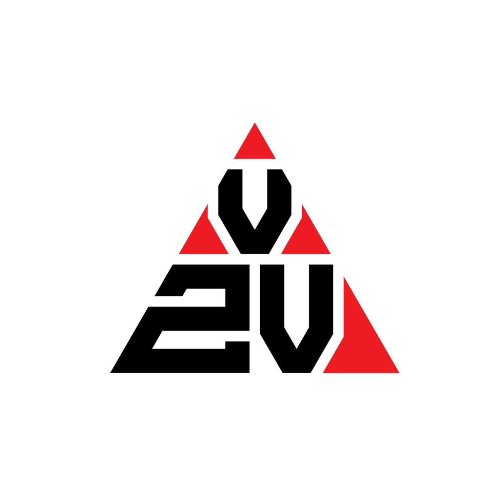 vzv Dreiecksbuchstaben-Logo-Design mit Dreiecksform. vzv-Dreieck-Logo-Design-Monogramm. vzv-Dreieck-Vektor-Logo-Vorlage mit roter Farbe. vzv dreieckiges Logo einfaches, elegantes und luxuriöses Logo. vektor