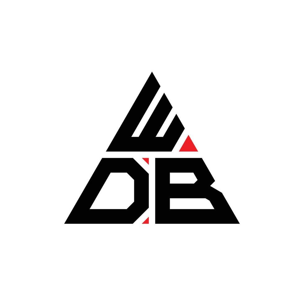 wdb-Dreieck-Buchstaben-Logo-Design mit Dreiecksform. WDB-Dreieck-Logo-Design-Monogramm. Wdb-Dreieck-Vektor-Logo-Vorlage mit roter Farbe. wdb dreieckiges Logo einfaches, elegantes und luxuriöses Logo. wdb vektor