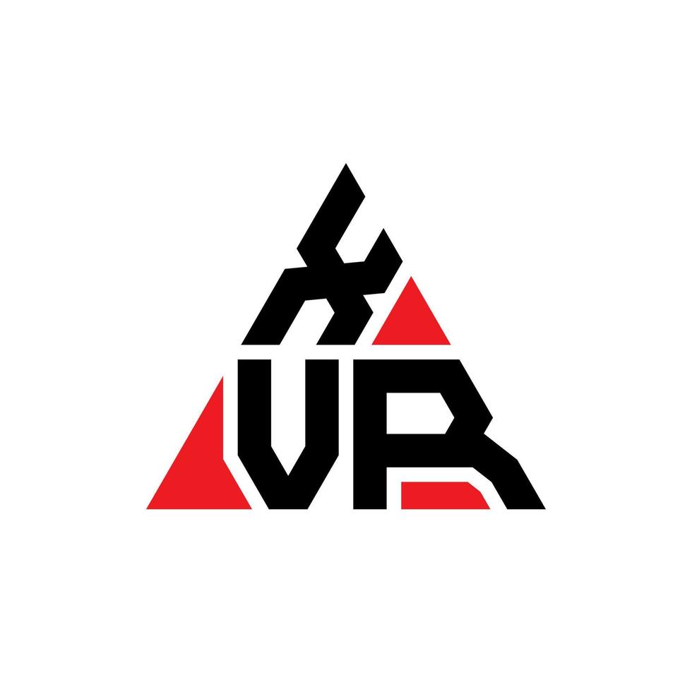 xvr-Dreieck-Buchstaben-Logo-Design mit Dreiecksform. Xvr-Dreieck-Logo-Design-Monogramm. xvr-Dreieck-Vektor-Logo-Vorlage mit roter Farbe. xvr dreieckiges Logo einfaches, elegantes und luxuriöses Logo. vektor