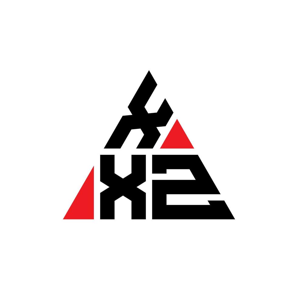 xxz Dreiecksbuchstaben-Logo-Design mit Dreiecksform. xxz-Dreieck-Logo-Design-Monogramm. xxz-Dreieck-Vektor-Logo-Vorlage mit roter Farbe. xxz dreieckiges Logo einfaches, elegantes und luxuriöses Logo. vektor