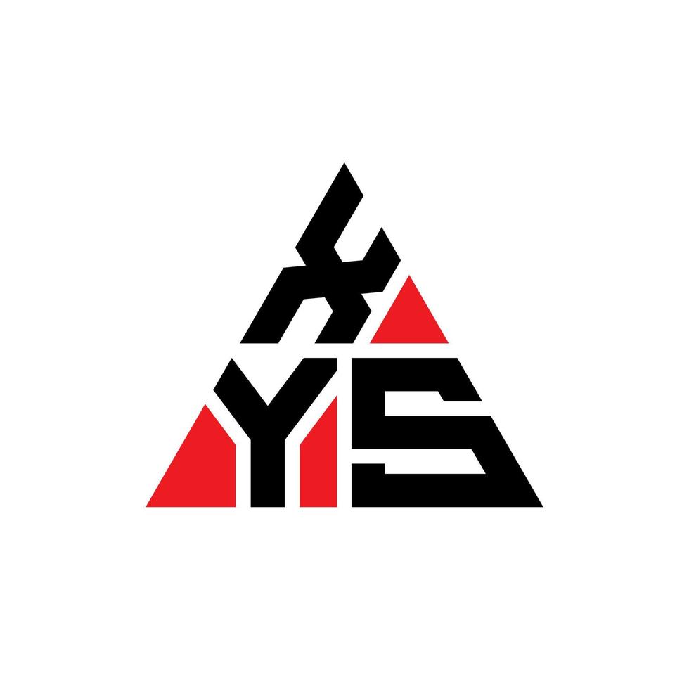 xys-Dreieck-Buchstaben-Logo-Design mit Dreiecksform. xys-Dreieck-Logo-Design-Monogramm. xys-Dreieck-Vektor-Logo-Vorlage mit roter Farbe. xys dreieckiges Logo einfaches, elegantes und luxuriöses Logo. vektor