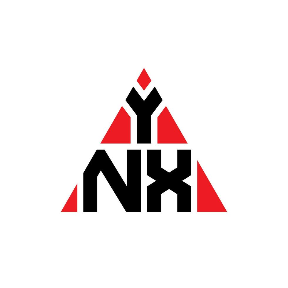 ynx-Dreieck-Buchstaben-Logo-Design mit Dreiecksform. ynx-Dreieck-Logo-Design-Monogramm. ynx-Dreieck-Vektor-Logo-Vorlage mit roter Farbe. ynx dreieckiges logo einfaches, elegantes und luxuriöses logo. vektor