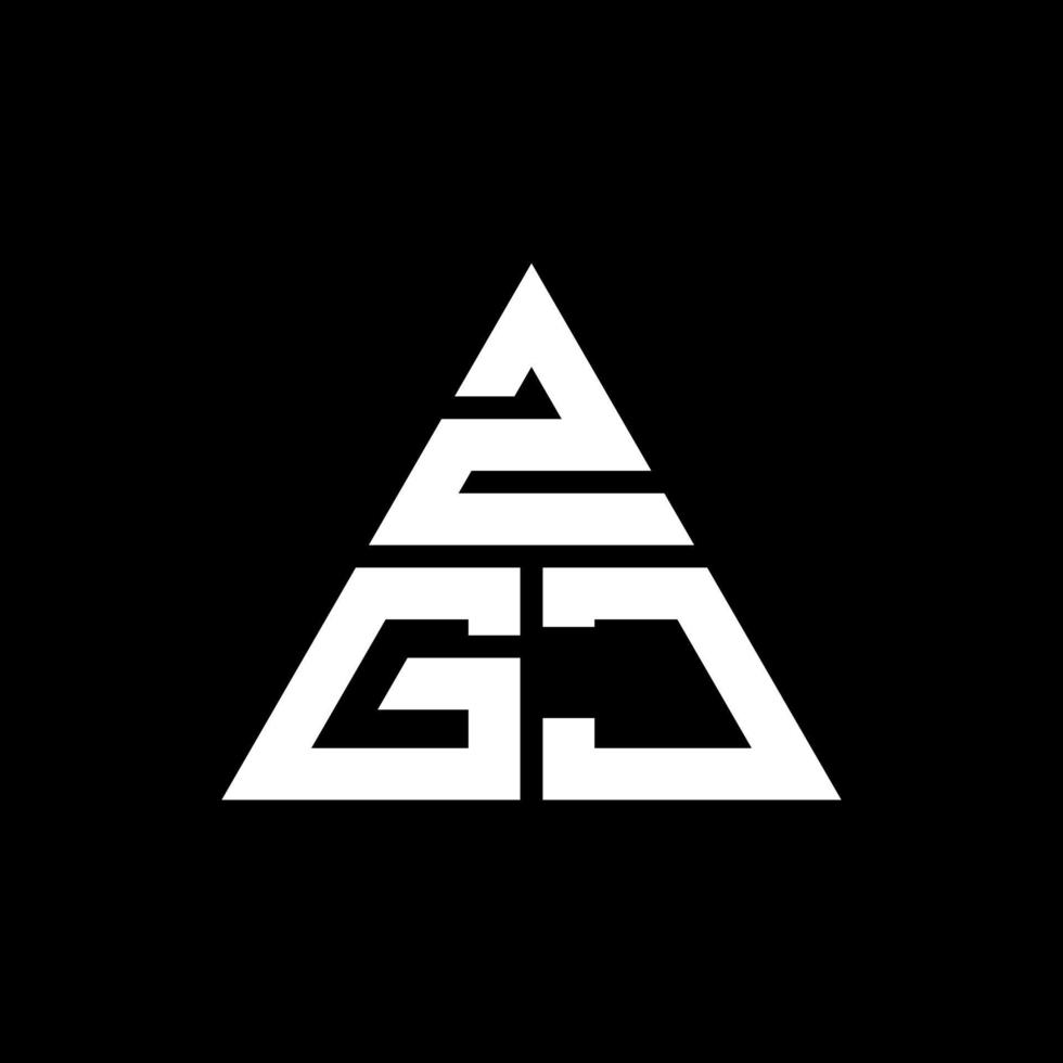 zgj Dreiecksbuchstabe-Logo-Design mit Dreiecksform. zgj dreieck logo design monogramm. zgj-Dreieck-Vektor-Logo-Vorlage mit roter Farbe. zgj dreieckiges Logo einfaches, elegantes und luxuriöses Logo. vektor
