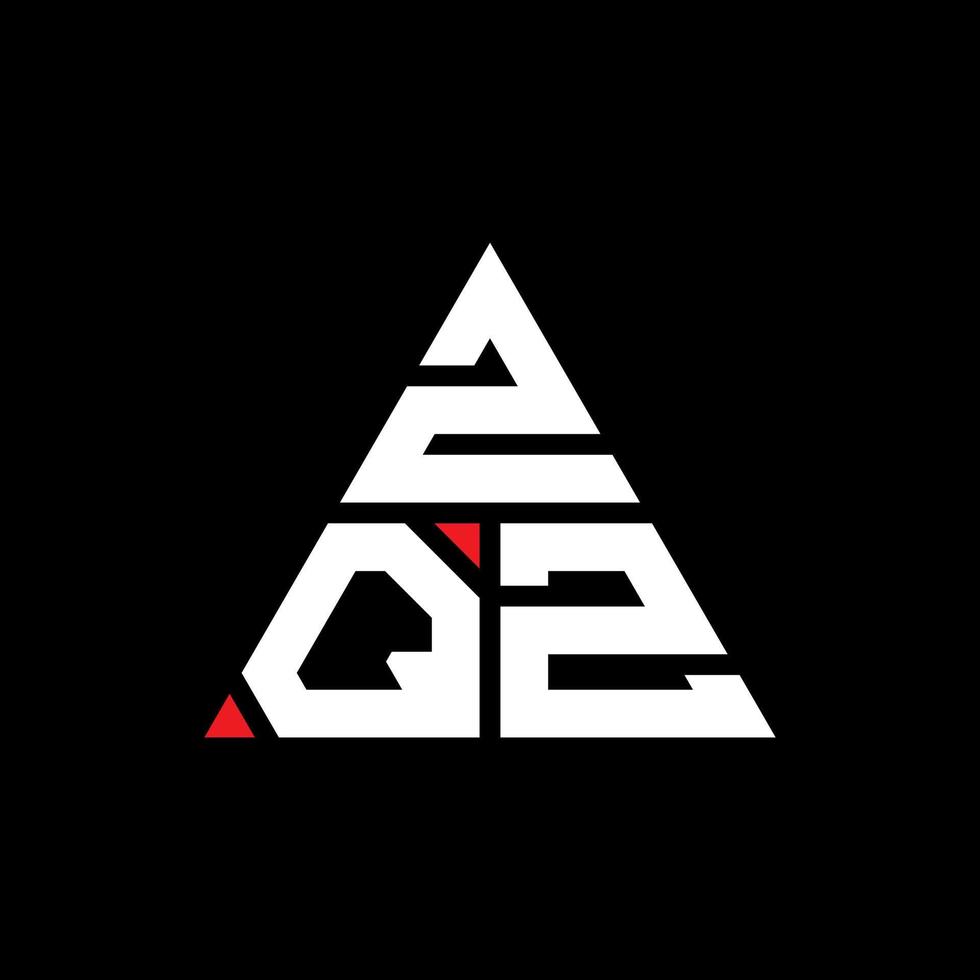 zqz Dreiecksbuchstaben-Logo-Design mit Dreiecksform. zqz-Dreieck-Logo-Design-Monogramm. zqz-Dreieck-Vektor-Logo-Vorlage mit roter Farbe. zqz dreieckiges Logo einfaches, elegantes und luxuriöses Logo. vektor