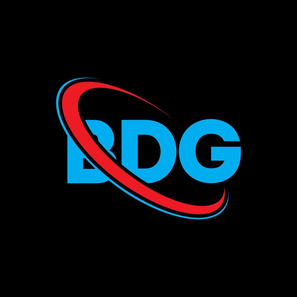 bdg-Logo. bdg-Brief. bdg-Buchstaben-Logo-Design. initialen bdg logo verbunden mit kreis und monogramm logo in großbuchstaben. bdg-typografie für technologie-, geschäfts- und immobilienmarke. vektor