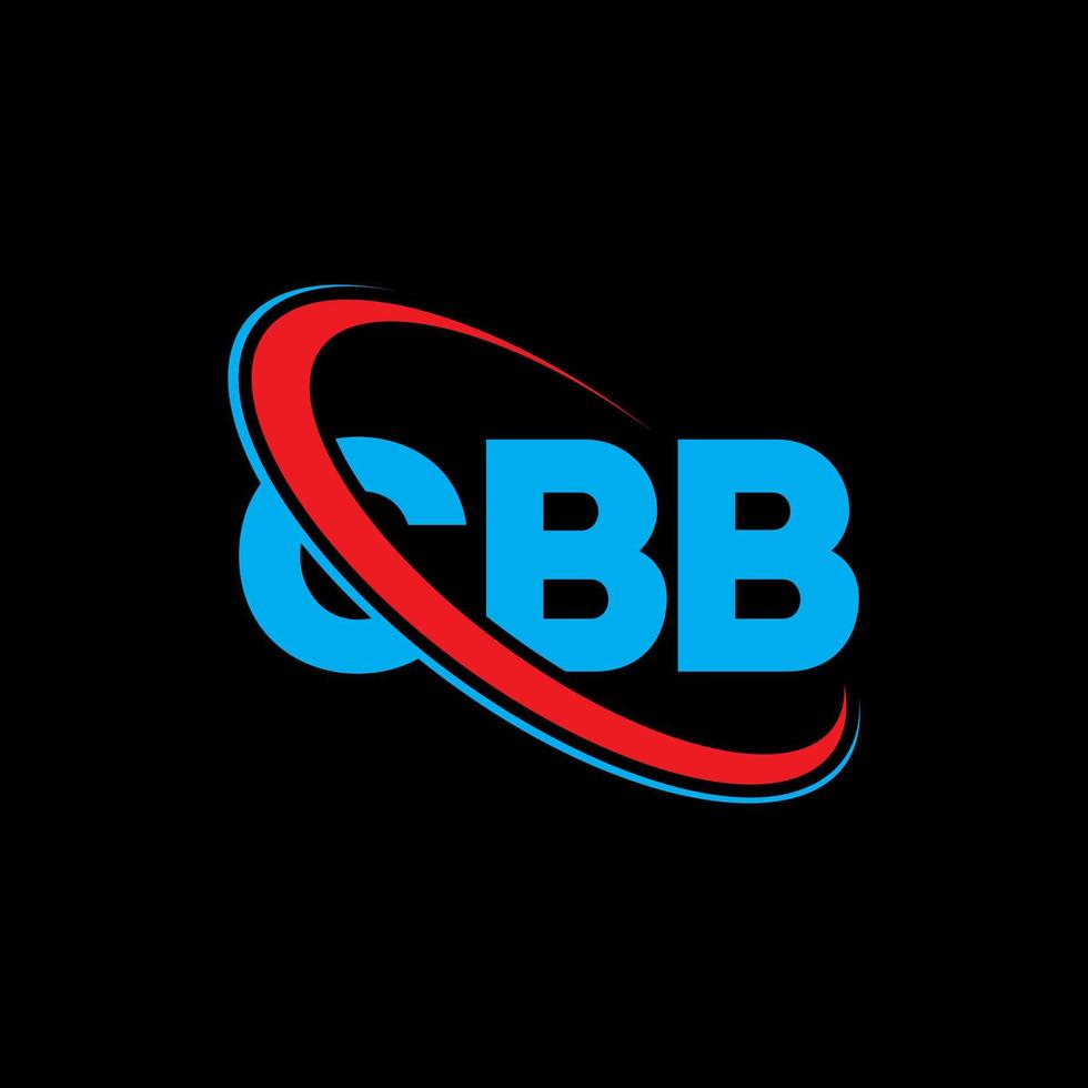 cbb-Logo. cbb-Brief. cbb-Buchstaben-Logo-Design. cbb-Logo mit Initialen, verbunden mit Kreis und Monogramm-Logo in Großbuchstaben. cbb-Typografie für Technologie-, Geschäfts- und Immobilienmarke. vektor