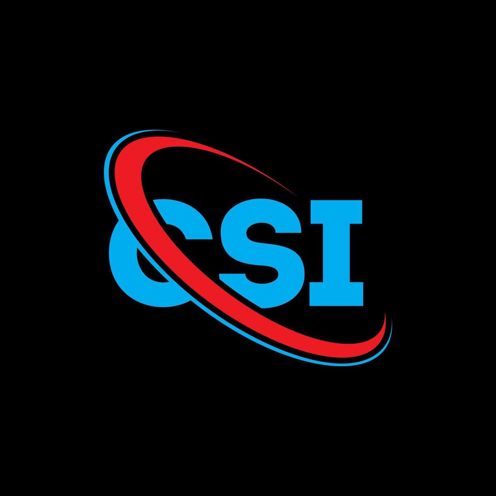 csi logotyp. csi brev. csi letter logotyp design. initialer csi logotyp länkad med cirkel och versaler monogram logotyp. csi-typografi för varumärket teknik, företag och fastigheter. vektor