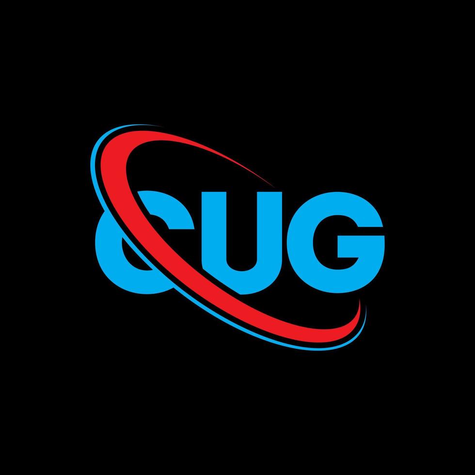 cug-Logo. cug-Brief. Cug-Brief-Logo-Design. Cug-Logo mit Initialen, verbunden mit Kreis und Monogramm-Logo in Großbuchstaben. cug-typografie für technologie-, geschäfts- und immobilienmarke. vektor