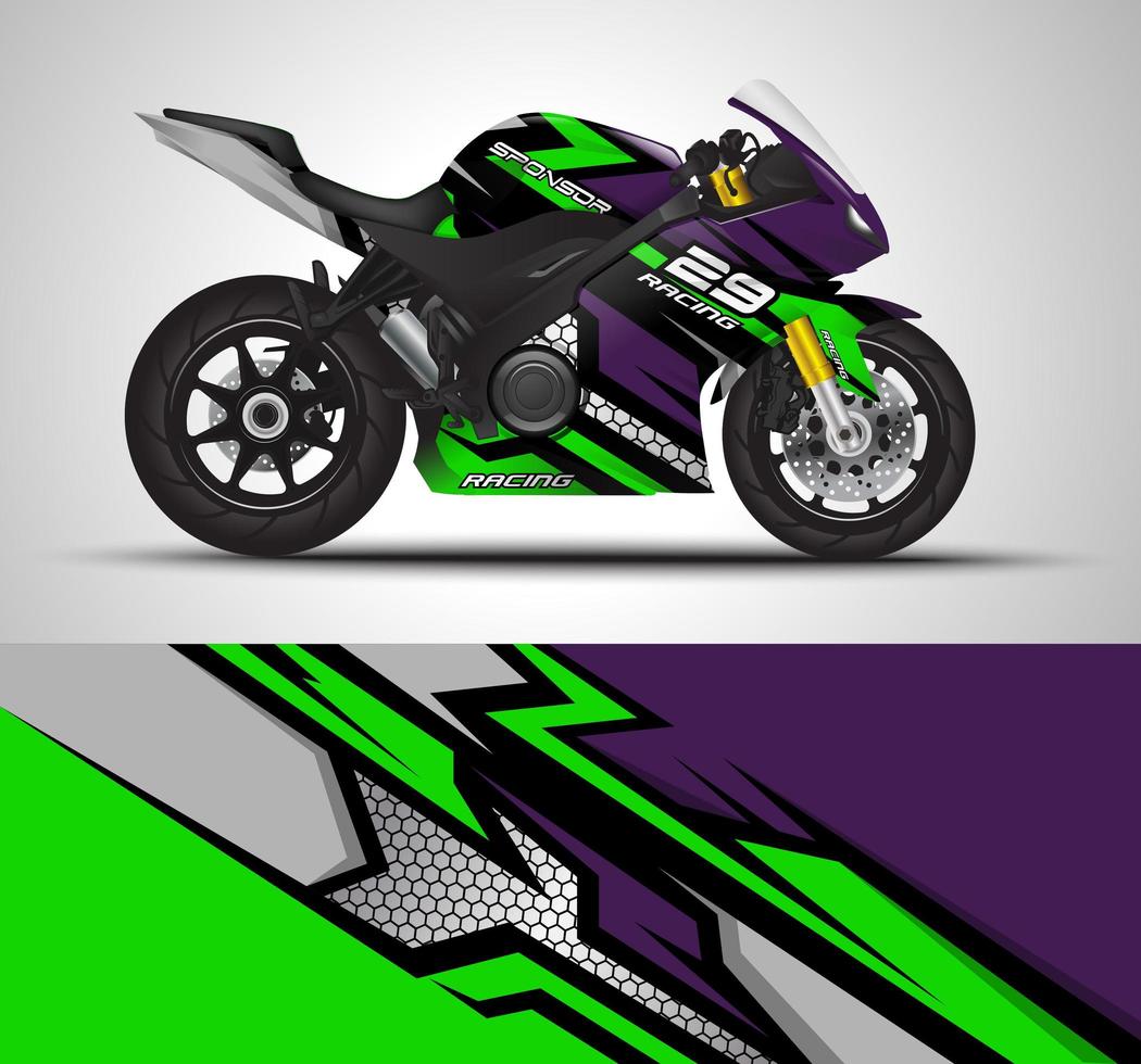 Motorrad Sportbike Wrap Aufkleber vektor