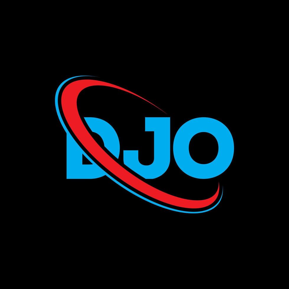 djo logotyp. djo brev. djo letter logotyp design. initialer djo logotyp länkad med cirkel och versaler monogram logotyp. djo typografi för teknik, företag och fastighetsmärke. vektor