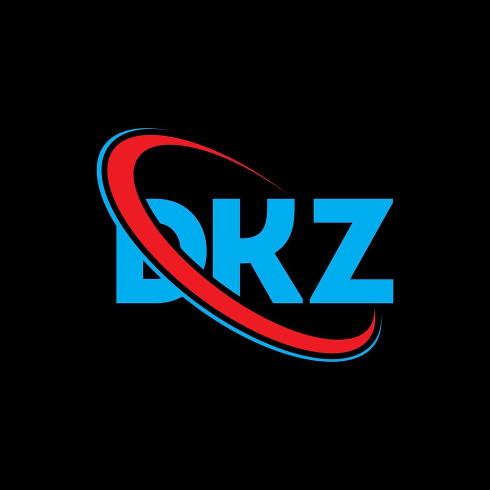 dkz-Logo. dkz-Brief. dkz-Brief-Logo-Design. Initialen dkz-Logo verbunden mit Kreis und Monogramm-Logo in Großbuchstaben. dkz Typografie für Technologie-, Business- und Immobilienmarke. vektor