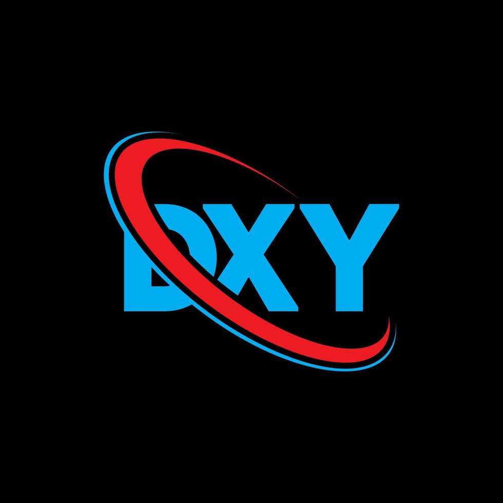 dxy logotyp. dxy brev. dxy bokstavslogotypdesign. initialer dxy logotyp länkad med cirkel och versaler monogram logotyp. dxy typografi för teknik, företag och fastighetsmärke. vektor