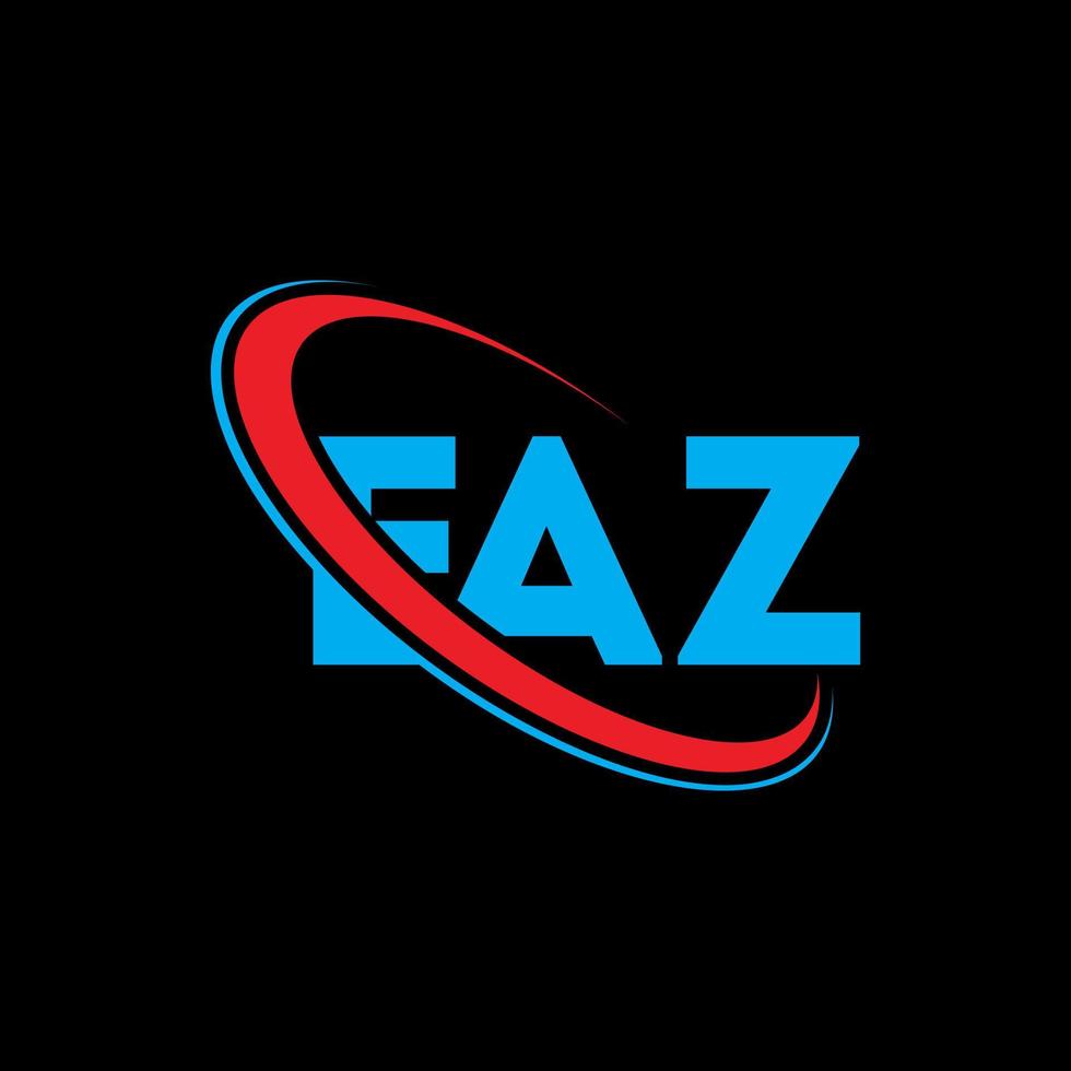 eaz-Logo. Eas Brief. eaz-Buchstaben-Logo-Design. Initialen eaz-Logo verbunden mit Kreis und Monogramm-Logo in Großbuchstaben. eaz Typografie für Technologie-, Geschäfts- und Immobilienmarke. vektor