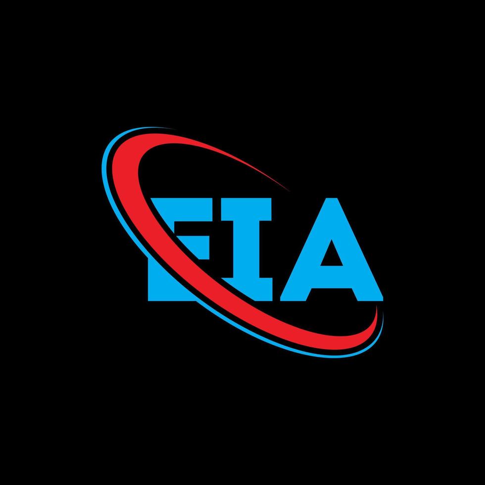 eia-Logo. eia-Brief. eia-Buchstaben-Logo-Design. Initialen eia-Logo verbunden mit Kreis und Monogramm-Logo in Großbuchstaben. eia-typografie für technologie-, geschäfts- und immobilienmarke. vektor