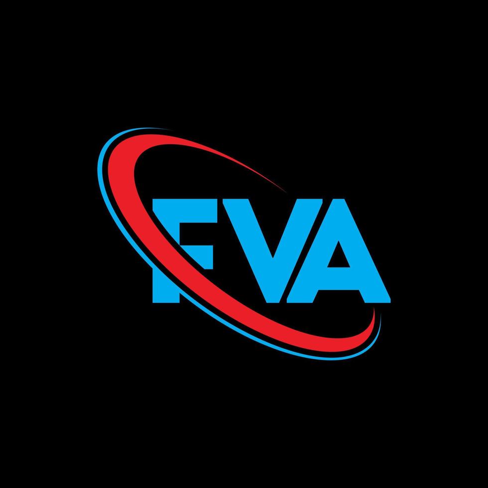 fva-Logo. fva-Brief. fva-Brief-Logo-Design. Initialen fva-Logo verbunden mit Kreis und Monogramm-Logo in Großbuchstaben. fva-typografie für technologie-, geschäfts- und immobilienmarke. vektor