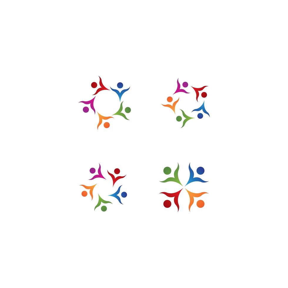 Community-Logo-Vorlagensatz vektor