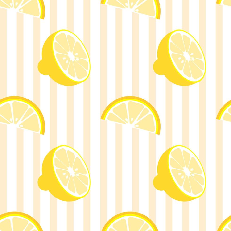 citron på gult mönster vektor
