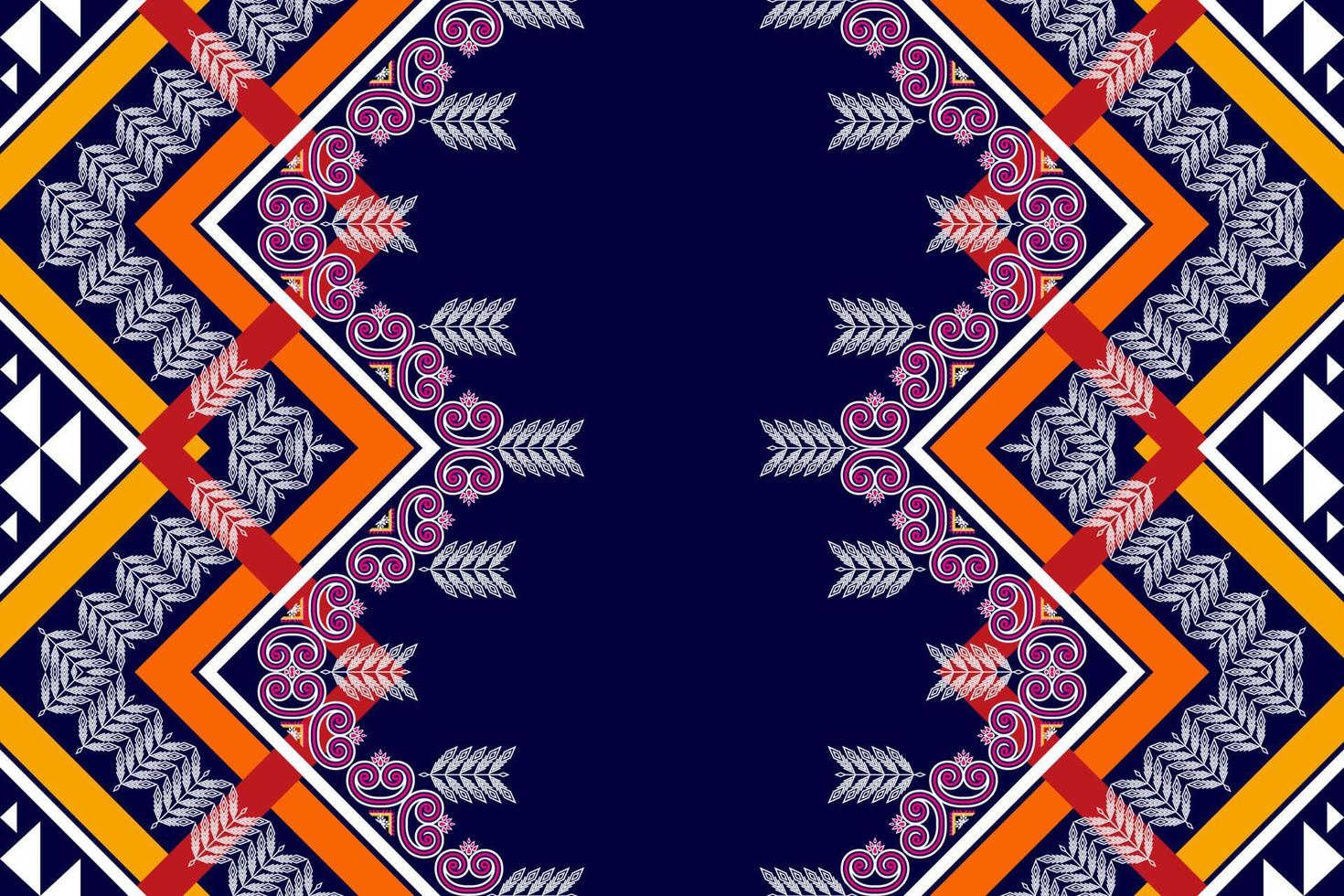 ikat ethnisches nahtloses musterdesign. aztekischer Stoff Teppich Mandala Ornamente Textildekorationen Tapete. Motiv tribal boho einheimischer Truthahn traditioneller Stickereivektor vektor