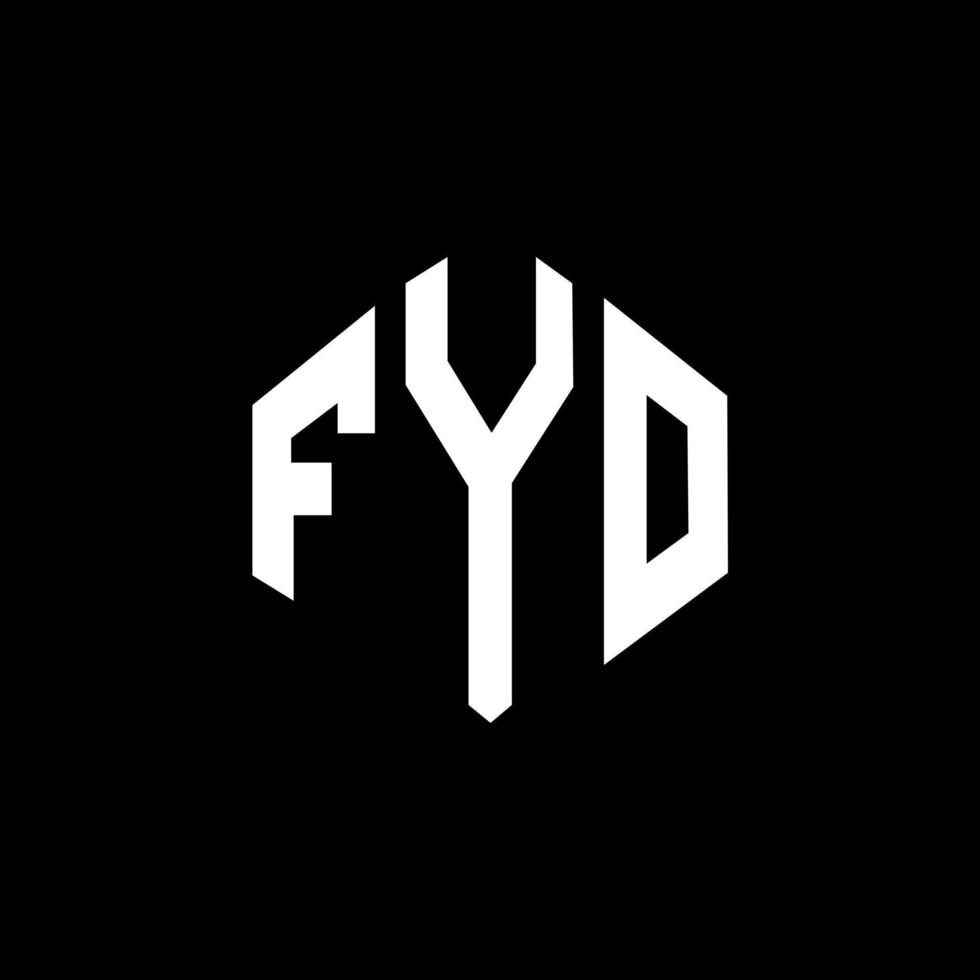 fyo-Buchstaben-Logo-Design mit Polygonform. fyo-polygon- und würfelform-logo-design. fyo Sechseck-Vektor-Logo-Vorlage in weißen und schwarzen Farben. fyo-monogramm, geschäfts- und immobilienlogo. vektor