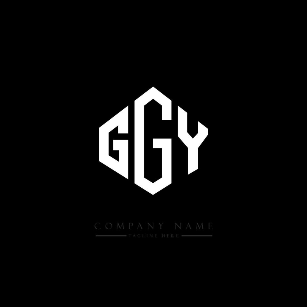 ggy-Buchstaben-Logo-Design mit Polygonform. Gygon- und Würfelform-Logo-Design. ggy Sechseck-Vektor-Logo-Vorlage in weißen und schwarzen Farben. Gy-Monogramm, Geschäfts- und Immobilienlogo. vektor