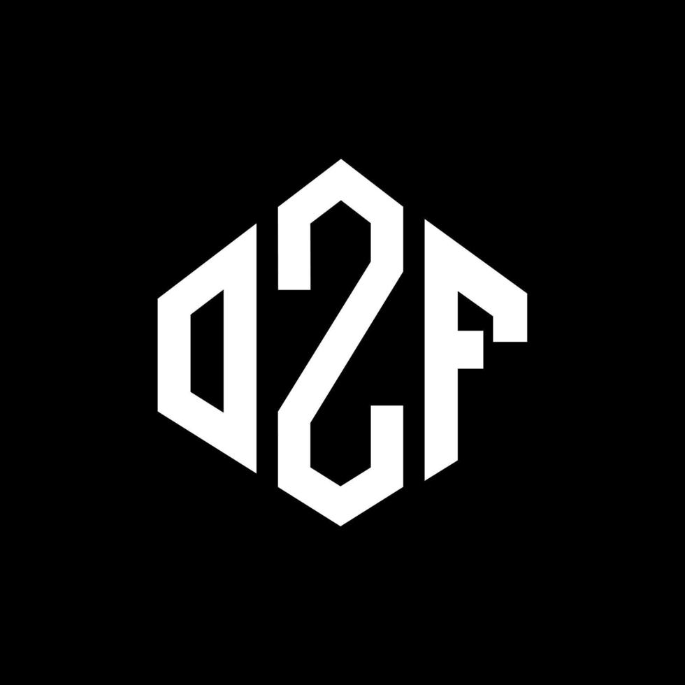 ozf-Buchstaben-Logo-Design mit Polygonform. ozf-polygon- und würfelform-logo-design. ozf Hexagon-Vektor-Logo-Vorlage in weißen und schwarzen Farben. ozf-monogramm, geschäfts- und immobilienlogo. vektor