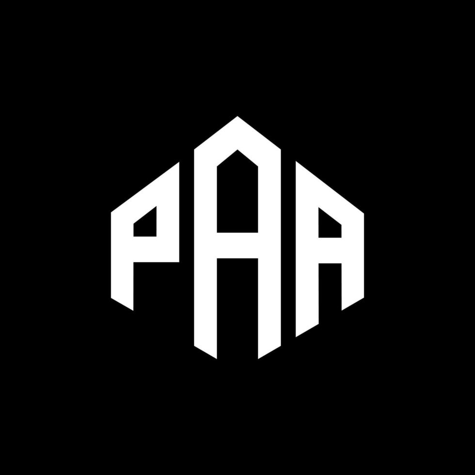 paa-Buchstaben-Logo-Design mit Polygonform. paa Polygon- und Würfelform-Logo-Design. paa Sechseck-Vektor-Logo-Vorlage in weißen und schwarzen Farben. paa monogramm, geschäfts- und immobilienlogo. vektor